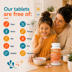 Calm, Focus & Relaxation Sugar-Free Chewable Magnesium for Kids | 60 Tablets | VAL Happy Kids | Fruit Punch