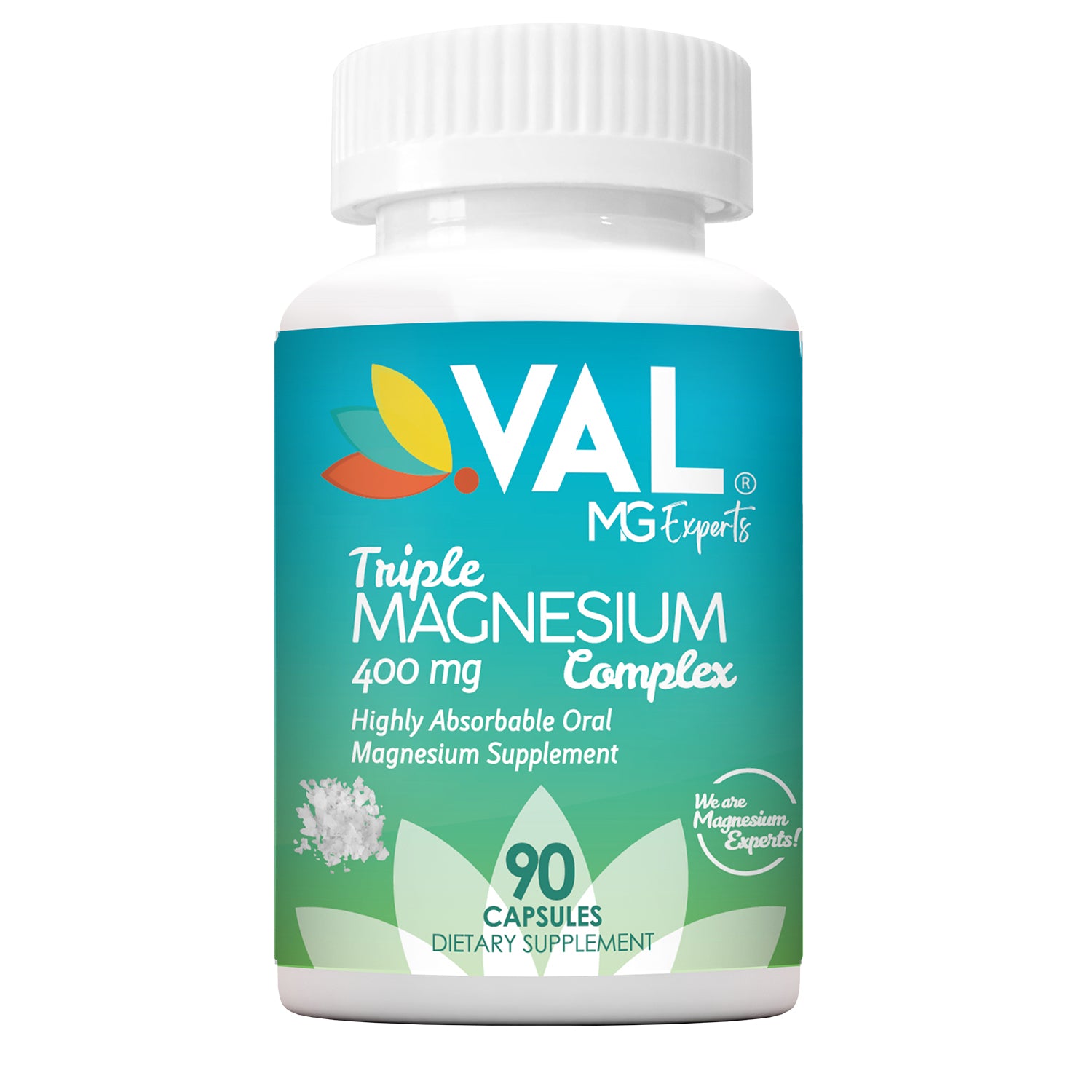 VAL Triple Magnesium Complex 400mg - Muscle Relaxation, Sleep, Support Calm, Energy Support, Healthy Magnesium Levels - 90 Capsules