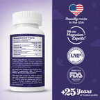 Peaceful Sleep & Bedtime Calm Sugar-Free Chewable – Magnesium + Melatonin, Vitamin B6 & C | 60 Tablets | Fruit Punch