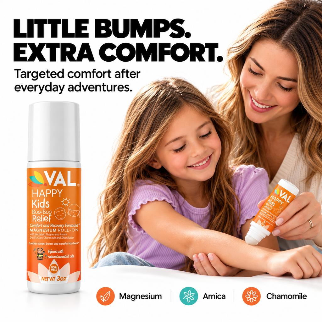 Boo Boo Relief Magnesium Roll-On for Kids – Zechstein® Magnesium with Arnica & Chamomile | 3 oz