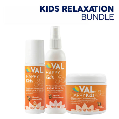 Kids Calm & Sleep Support Bundle – Multi-Format Transdermal Magnesium Set | VAL Happy Kids