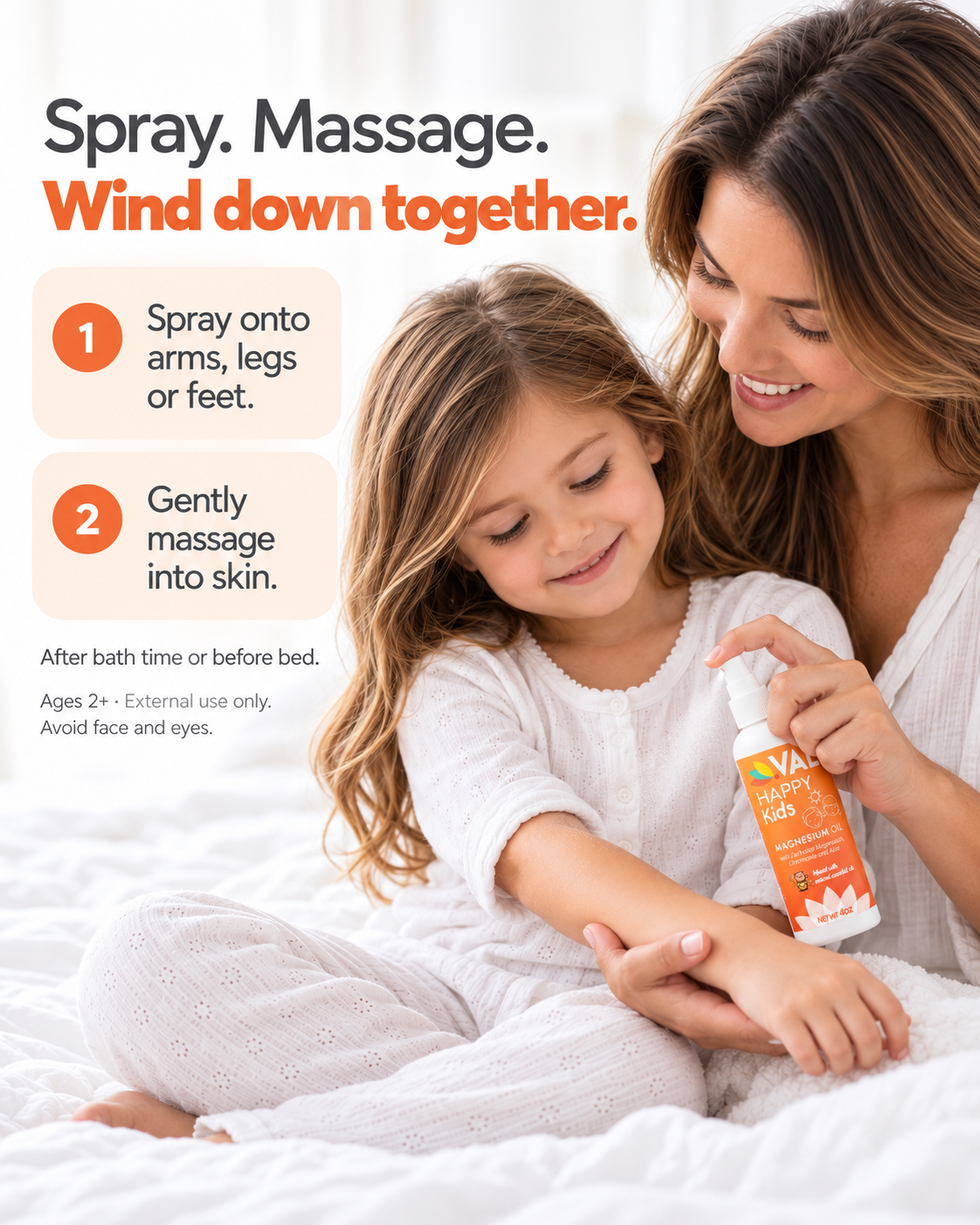 Magnesium Oil Spray for Kids – Relaxation & Calm Mood Support | Zechstein® Magnesium, Chamomile & Aloe | 4 oz