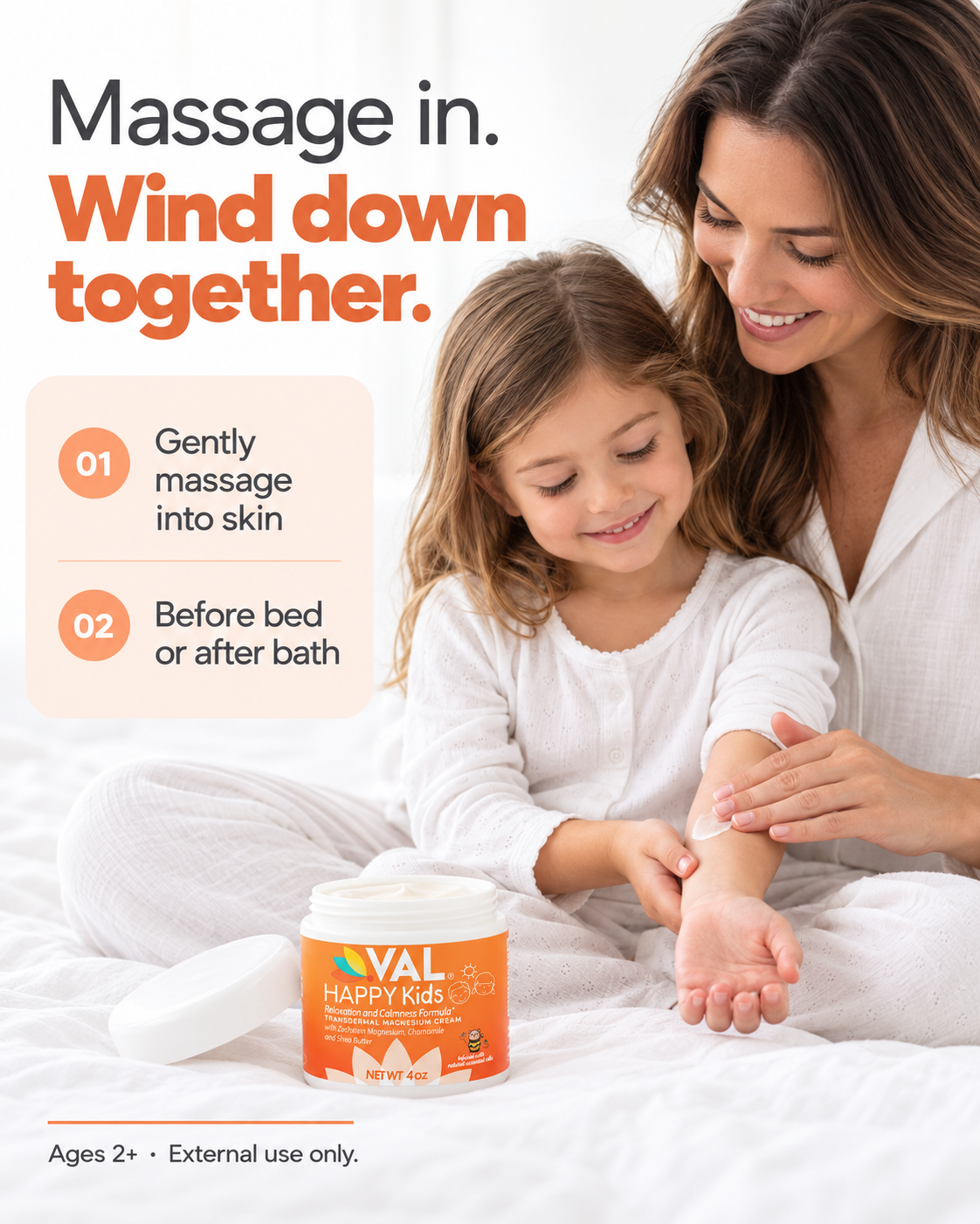 Peaceful Sleep & Relaxation Magnesium Cream for Kids | 4 oz