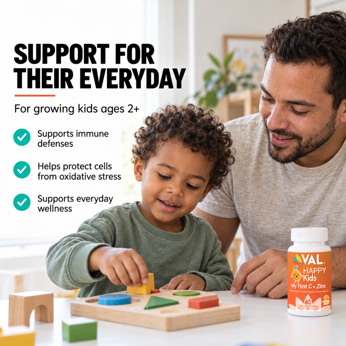 Vitamin C + Zinc Chewables for Kids – Immune Health & Antioxidant Support