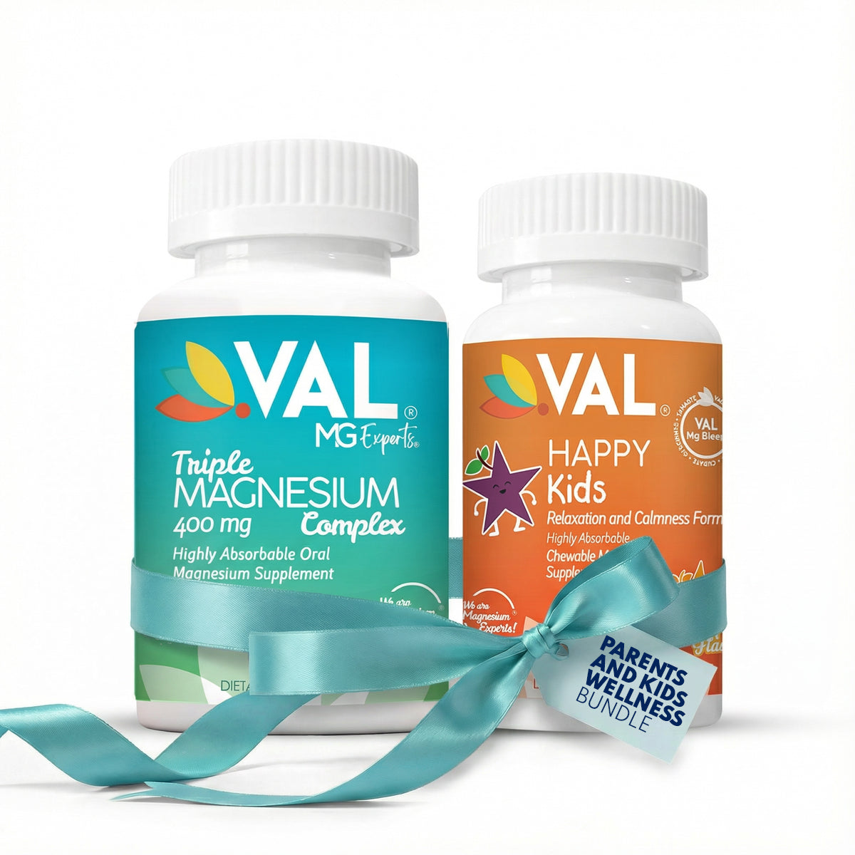 Family Magnesium Pack for Better Sleep, Calm & Daily Energy – Adults Triple Complex + Kids Chewables | VAL Natural