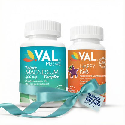 Family Magnesium Pack for Better Sleep, Calm & Daily Energy – Adults Triple Complex + Kids Chewables | VAL Natural