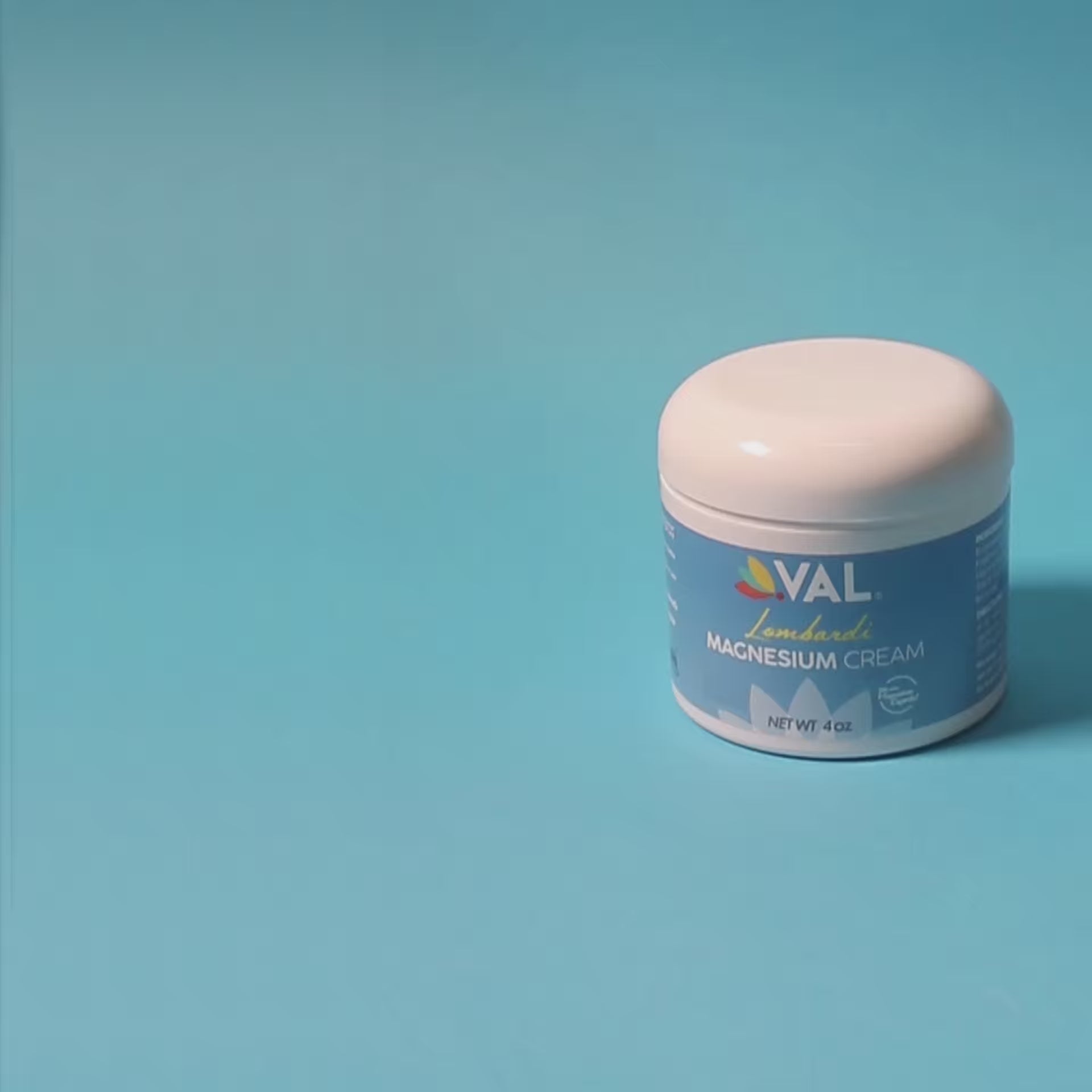 Transdermal Magnesium Cream with Relaxing Chamomile – Natural Pain Relief with Moisturizing Organic Shea Butter | 4oz | VAL Lombardi