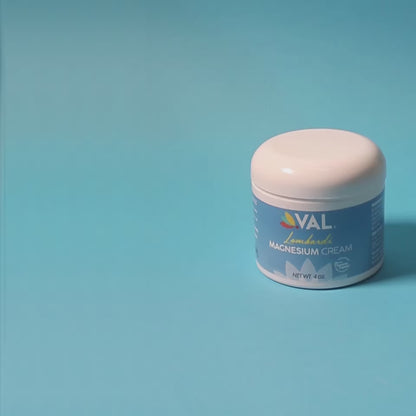 Transdermal Magnesium Cream with Relaxing Chamomile – Natural Pain Relief with Moisturizing Organic Shea Butter | 4oz | VAL Lombardi
