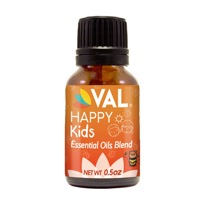 VAL Happy Kids Calmness and Relaxation Essential Oil Blend for Diffuser, Kid Safe Aromatherapy, 0.5 oz (15 ml) - Val Supplements