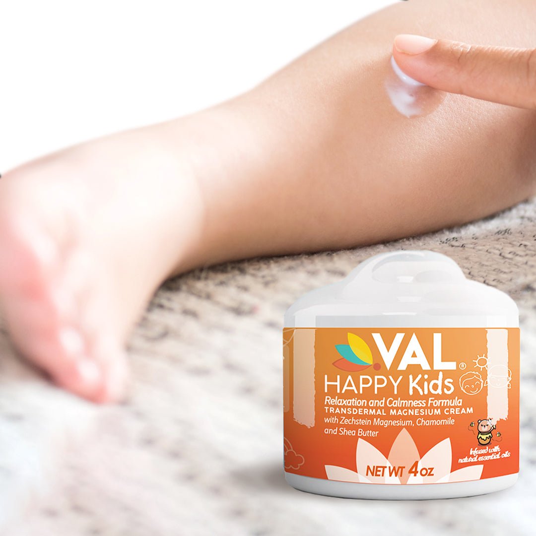 VAL Happy Kids Magnesium Cream for Kids - Relaxation and Calmness Formula - 4oz - Val Supplements