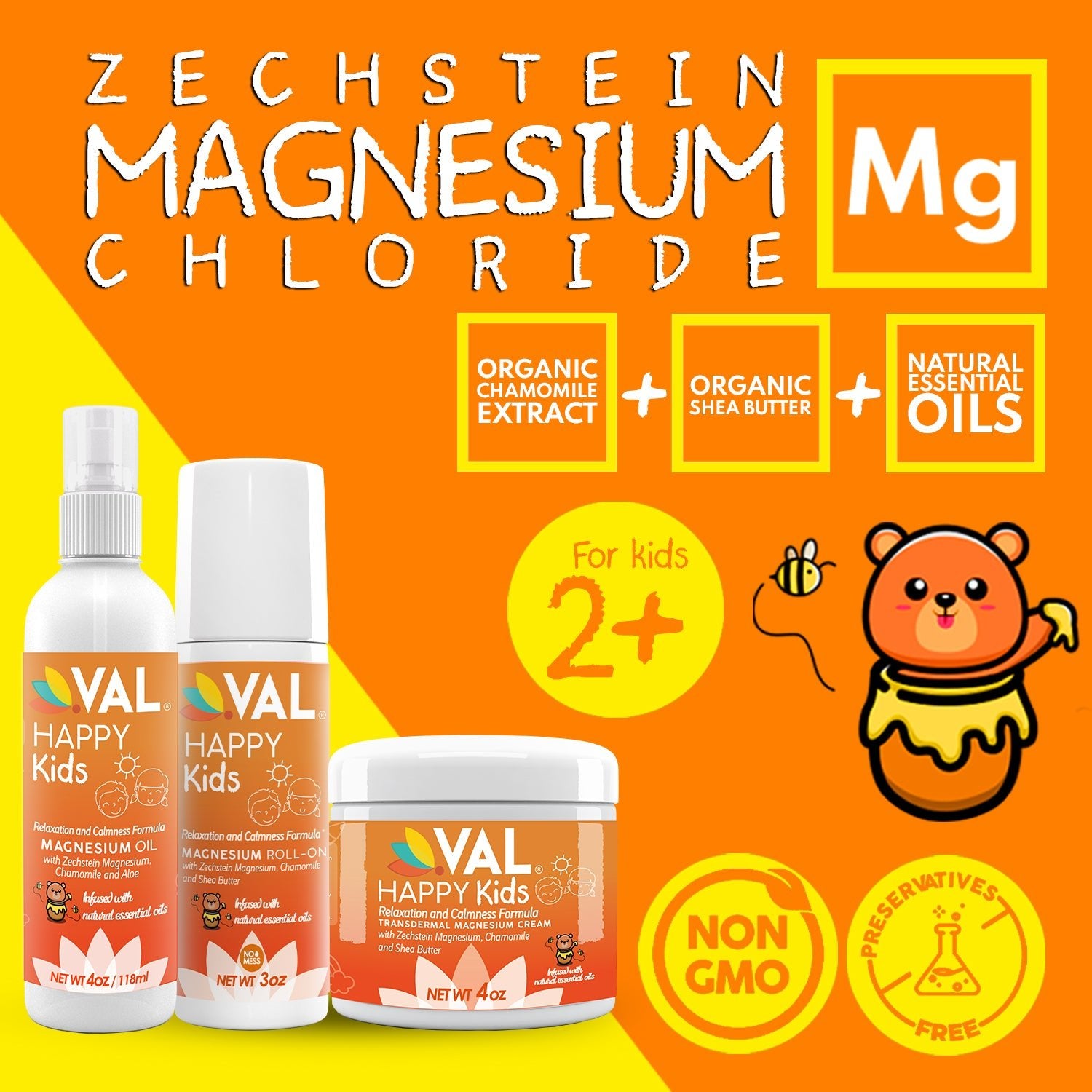 VAL Happy Kids Transdermal Magnesium Pack for Children - Val Supplements