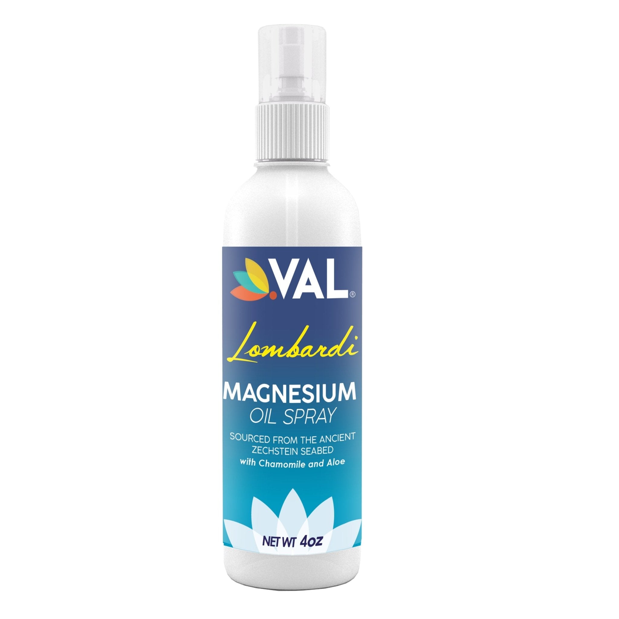 VAL Lombardi Magnesium Oil Spray with Chamomile and Aloe - Val Supplements