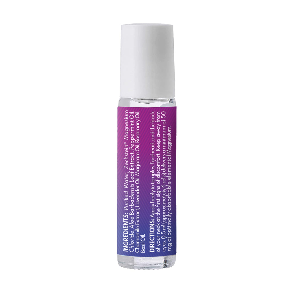VAL Lombardi Magnesium Stick Rollon with Peppermint & Other Essential Oils, Natural Migraine Relief. Metal Roller - Val Supplements