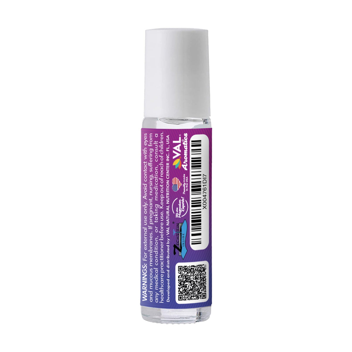 VAL Lombardi Magnesium Stick Rollon with Peppermint & Other Essential Oils, Natural Migraine Relief. Metal Roller - Val Supplements