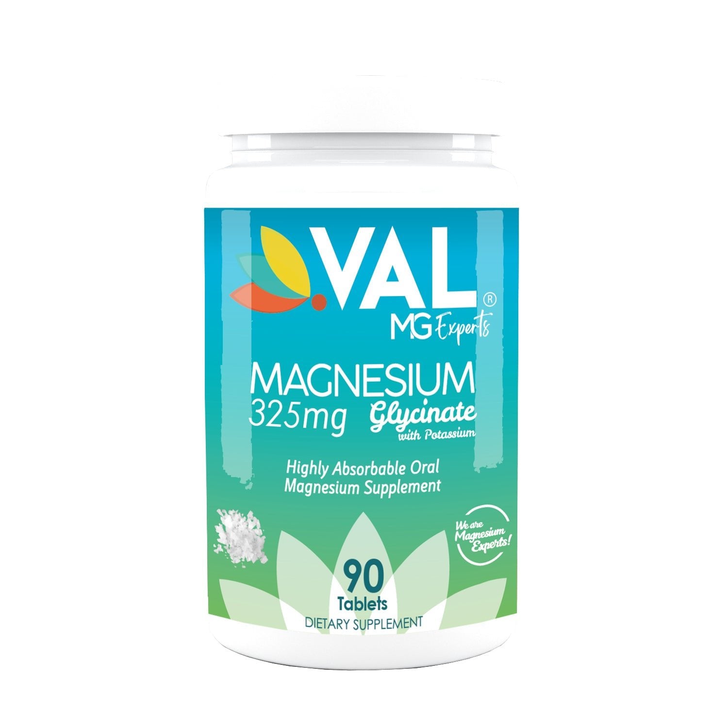 VAL Magnesium Glycinate 325 mg - Energy Support, Healthy Magnesium Levels - 90 Tablets - Val Supplements