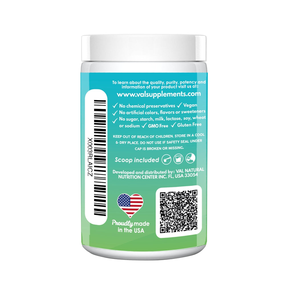 VAL Triple Magnesium Complex Supplement Drink Powder Mix - Stress, Sleep, Migraine, Energy - 60 Servings - Natural Lemon Flavor - Val Supplements