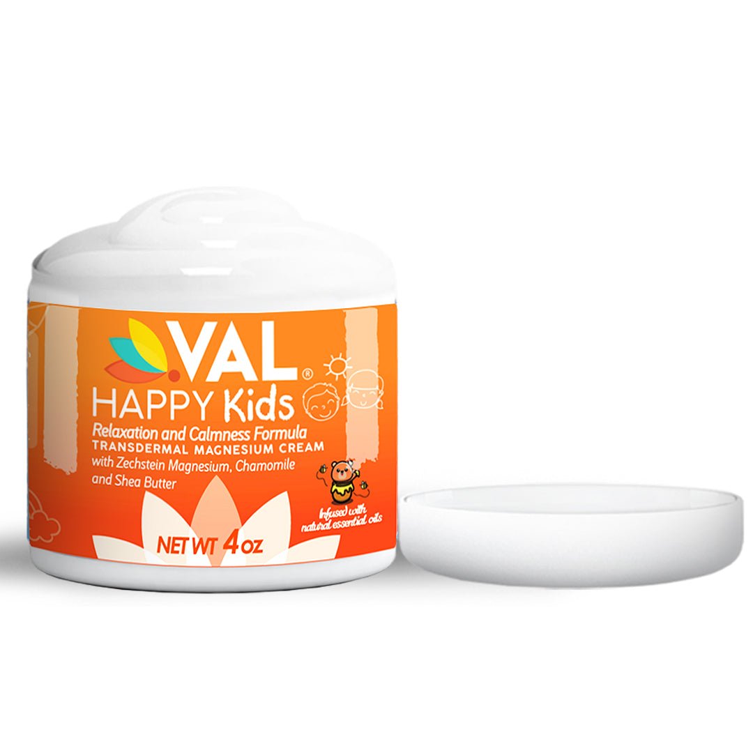 VAL Happy Kids Magnesium Cream for Kids - Relaxation and Calmness Formula - 4oz - Val Supplements