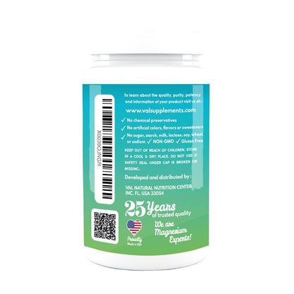 VAL Magnesium Citrate 500mg with Potassium - Muscle Relaxation, Sleep, Support Calm, Energy Support, Healthy Magnesium Levels - 90 Tablets - Val Supplements